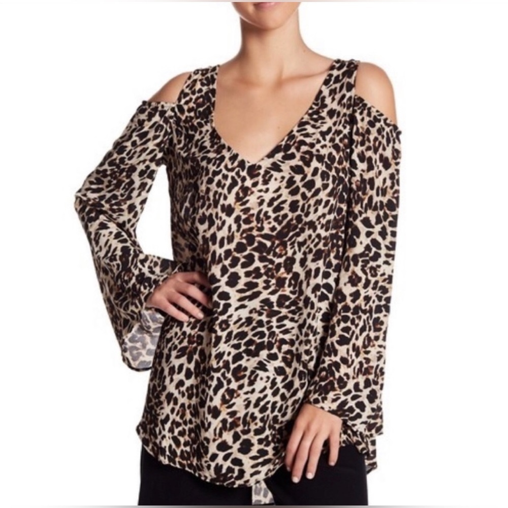 Show Me Your Mumu Shoulder Boo Cheetah Tunic SZ S